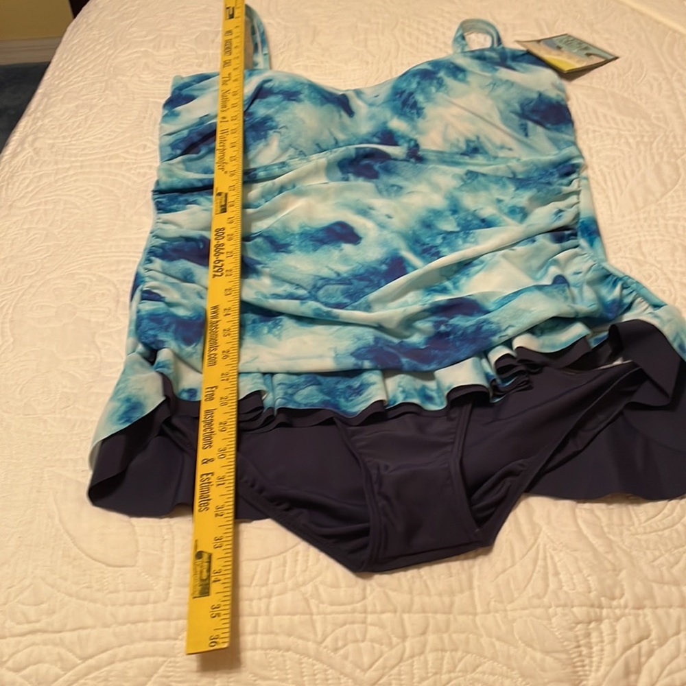 Mazu Swim Ocean Print One Piece Swimsuit 24W - Picture 9 of 9